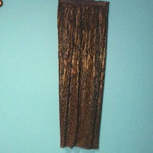 BDG Fully Lined Gold Metallic Palazzo Capri